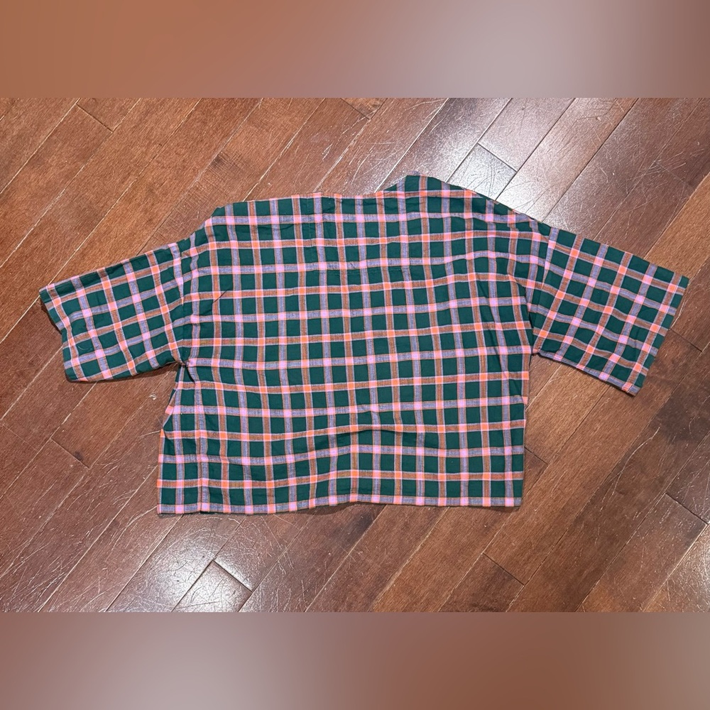 Ace & Jig Pink and Green Button Down Shirt - Picture 2 of 3